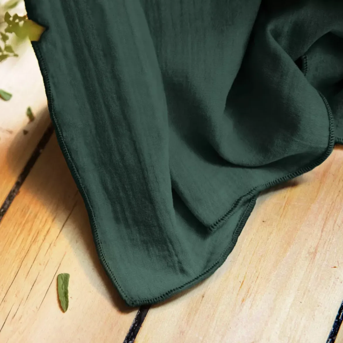 Tenda garza di cotone regolabile (140 x 300 cm) Gaïa Verde abete