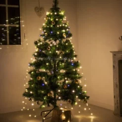 Tenda per albero Alt.1,80 m Bianco caldo 408 LED