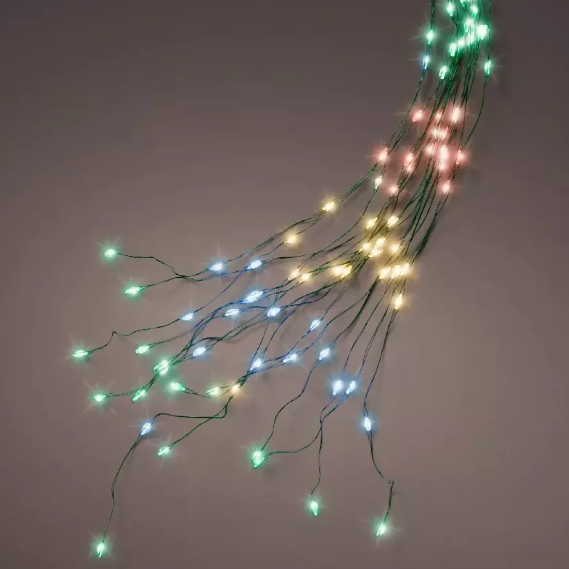 Tenda per albero Alt.2,10 m Multicolore 672 LED