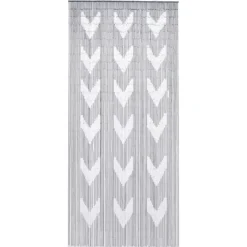 Tenda per porta bambù (90 x 200 cm) Chevron Grigio