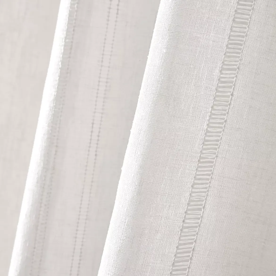 Tenda trasparente con passanti nascosti (140 x 240 cm) Leontine Bianco
