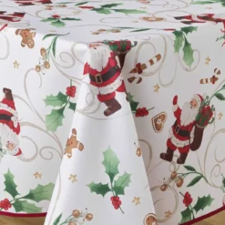 Tovaglia antimacchia Babbo Natale L240 cm Bianco