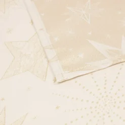 Tovaglia di Natale rettangolare (360 x 140 cm) Notte stellata Beige e dorato