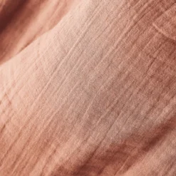 Tovaglia rettangolare garza di cotone (L350 cm) Gaïa Rosa pesca