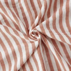 Tovaglia rettangolare in garza di cotone (150 x 250 cm) Gaïa a righe Albicocca