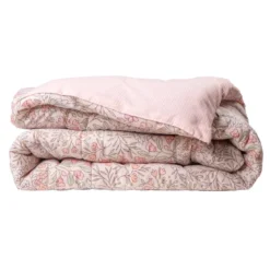 Trapunta stampata per bambini e una federa in cotone (140 x 200 cm) Pimprenelle Rosa