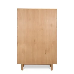Vetrina 4 ante in rovere massiccio (120 x 190 cm) Oakland Naturale